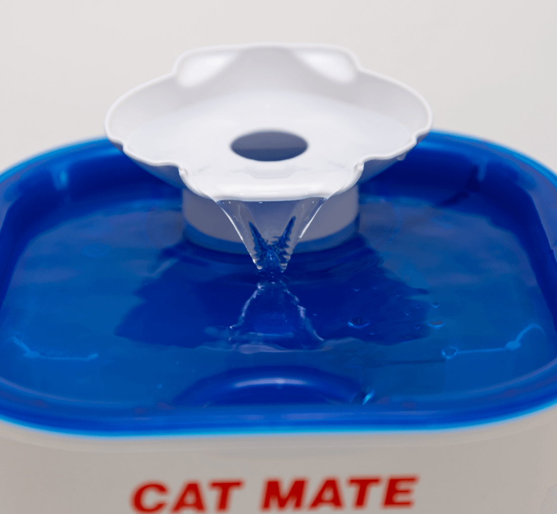 Vattenautomat Cat Mate Shell Pet Fountain Blå/Vit, 3l Automater Pawpalace