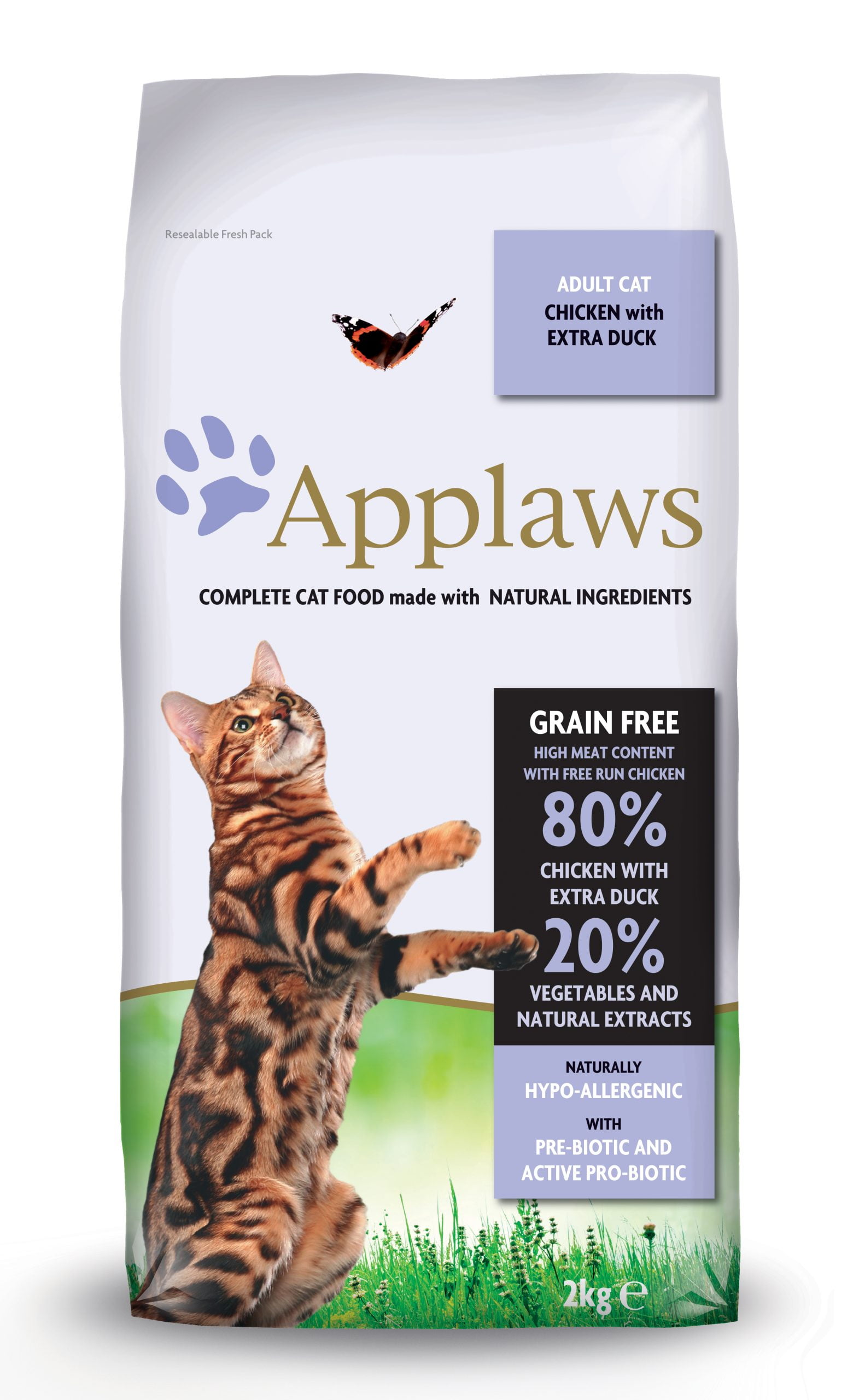 Applaws Dry Kattmat Kyckling och anka, 2kg Katt Pawpalace