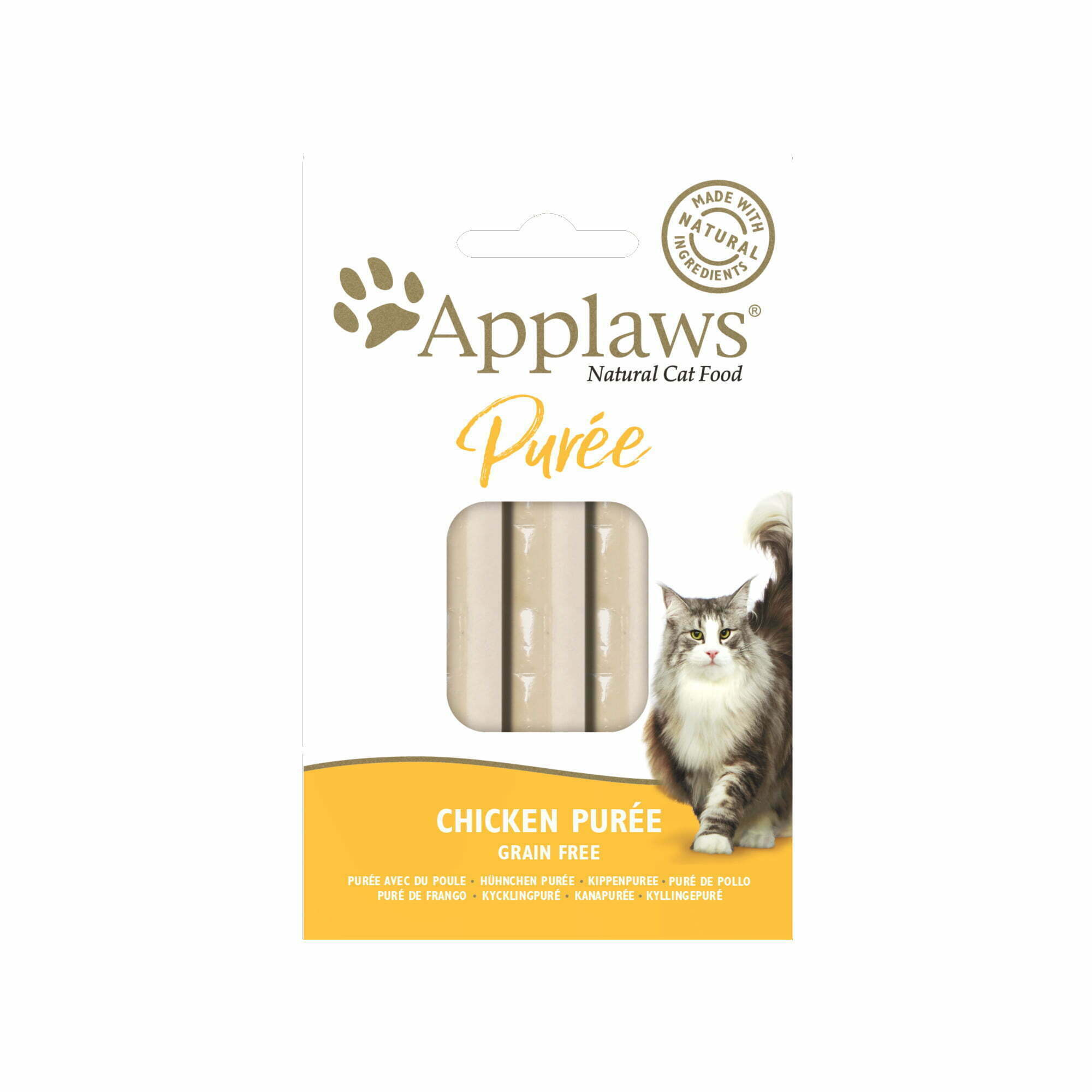 Applaws Kattgodis Kycklingpuré 10-pack Godis Pawpalace